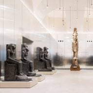 OMA creates aluminium-clad gallery for monumental Egyptian statues