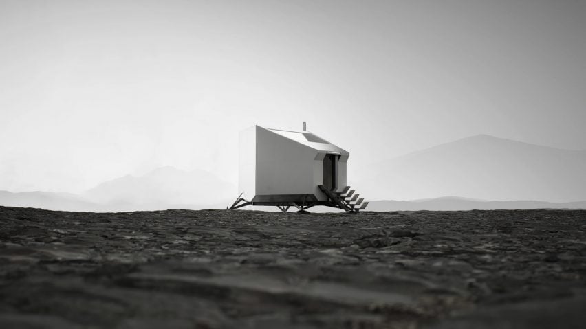 Metal shelter by Hugh Broughton Architects and Rick Owens