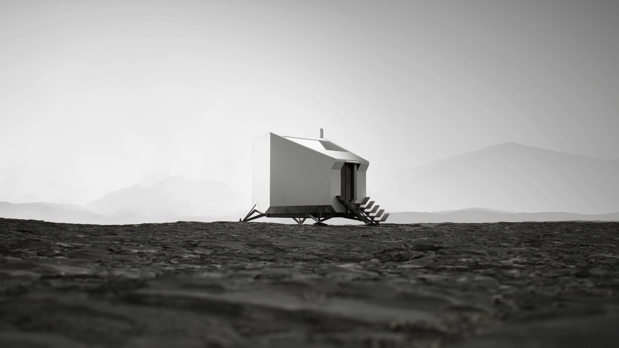 Metal shelter by Hugh Broughton Architects and Rick Owens