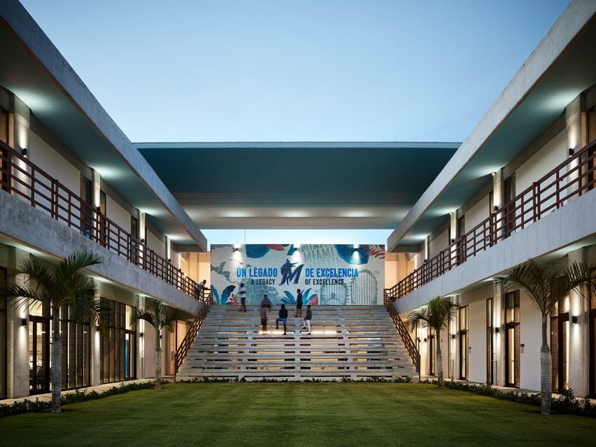 Courtyard of Miami Marlins Stadium by Jones Haydu and JMF