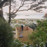 Towering house extension in New Zealand mimics "childhood treehouse"