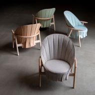 Kengo Kuma designs draped HidaHida chair for Gärsnäs