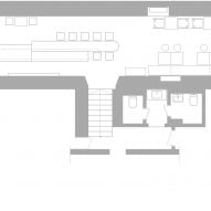 Plan drawing of restaurant