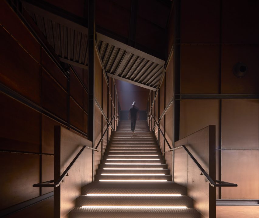 Staircase within LA Almaraza by Philippe Starck