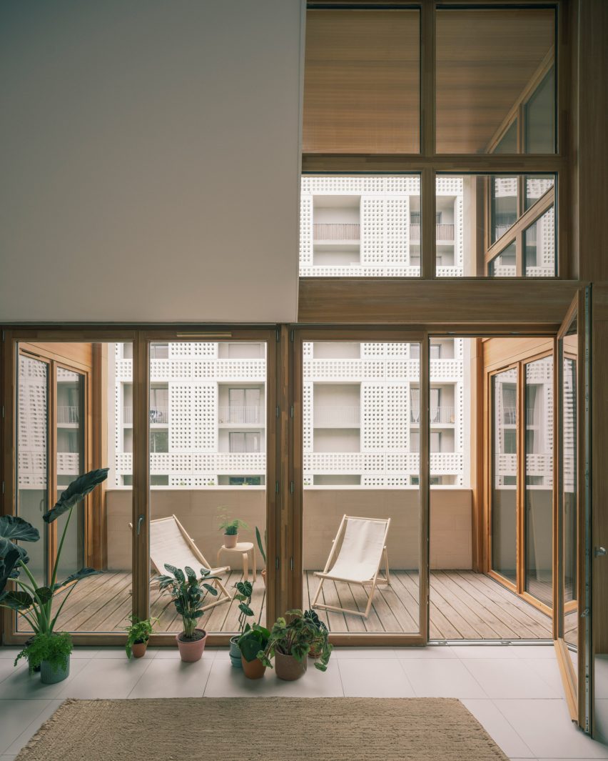 Interior view of residential block by Local Architecture Network