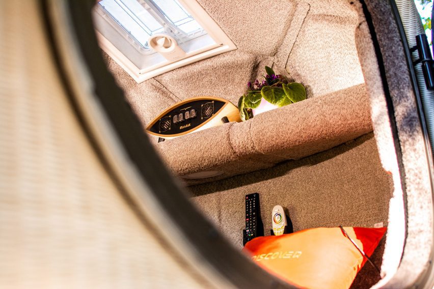 Interior of 3D-printed camper