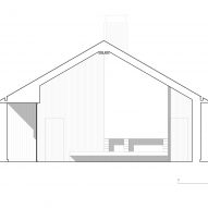 Section of Weald House by Mailen Design and Peter Bradford Architects
