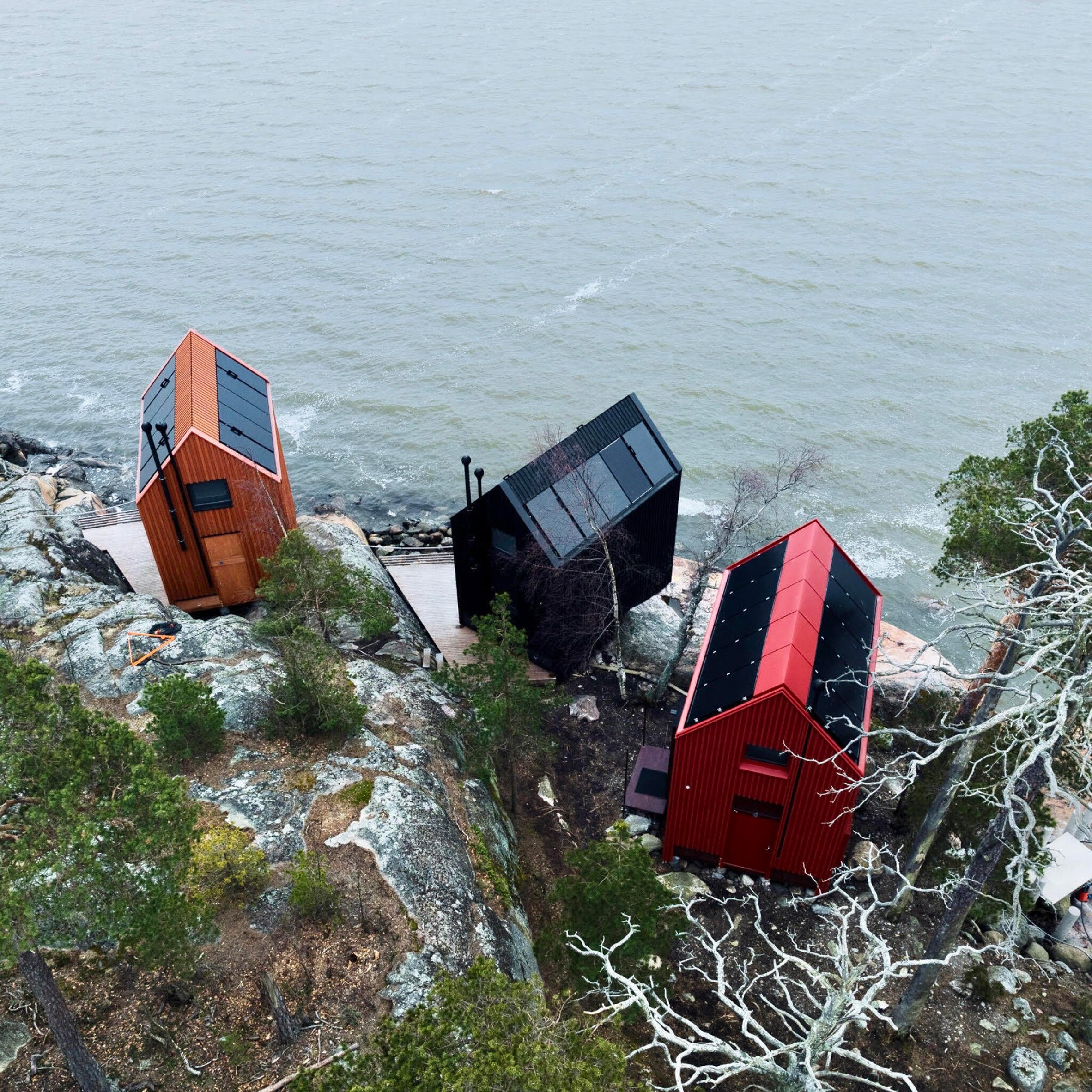 Majamaja Off-Grid Village in Helsinki by Littow Architectes.