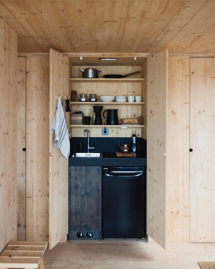 Interiors of Majamaja Off-Grid Village in Helsinki, Finland 