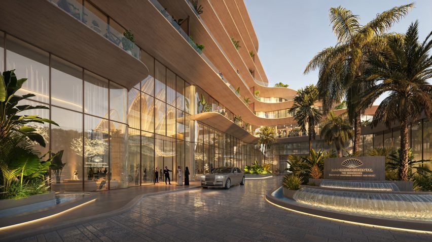 Entrance to Mandarin Oriental Residences by BIG