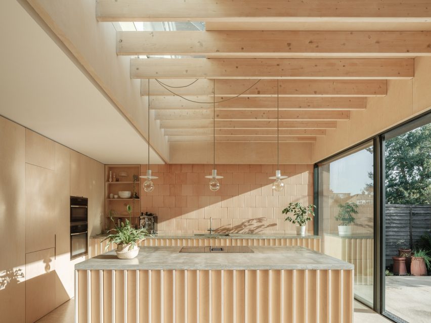 Kitchen of St Albans extension by Michael Henriksen