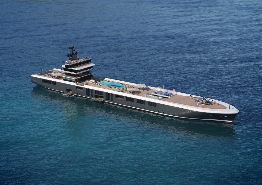 Rendering of Nacht megayacht concept by Mario Biferali