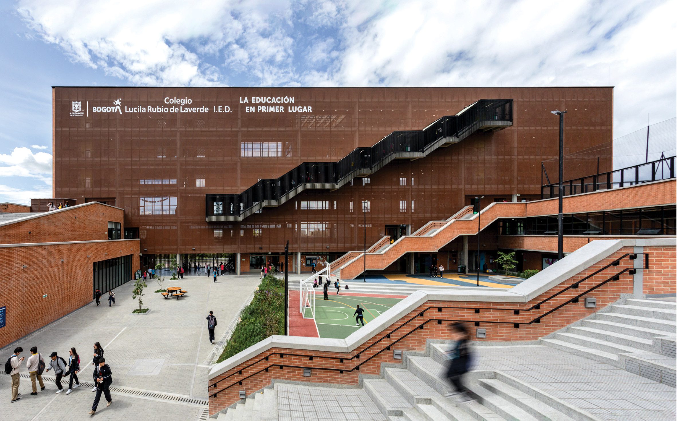 Exterior of Lucila Rubio de Laverde school by Nómena Arquitectura