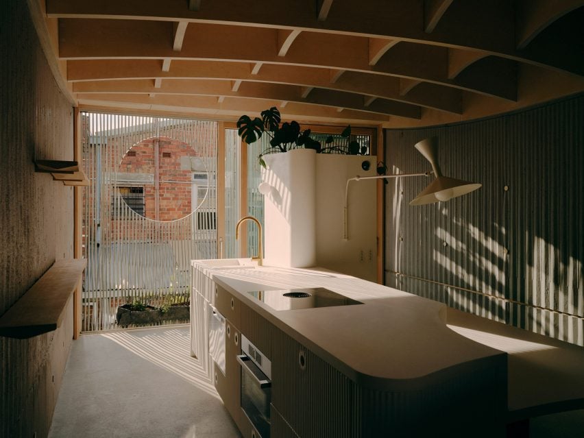 Kitchen at the self-designed Northcote House