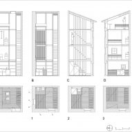 Section and plan of Light House by OFIS Arhitekti