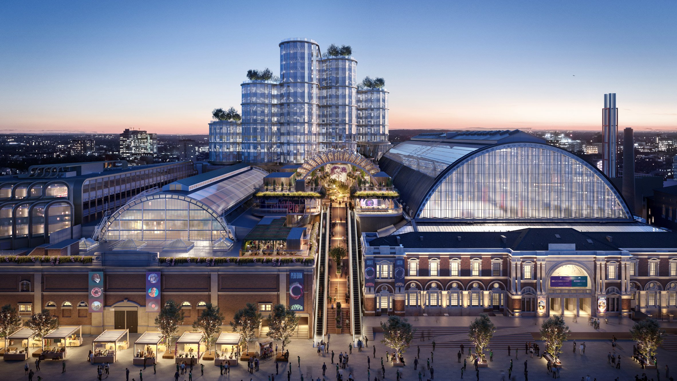 Render of Olympia events centre by Heatherwick Studio and SPPARC