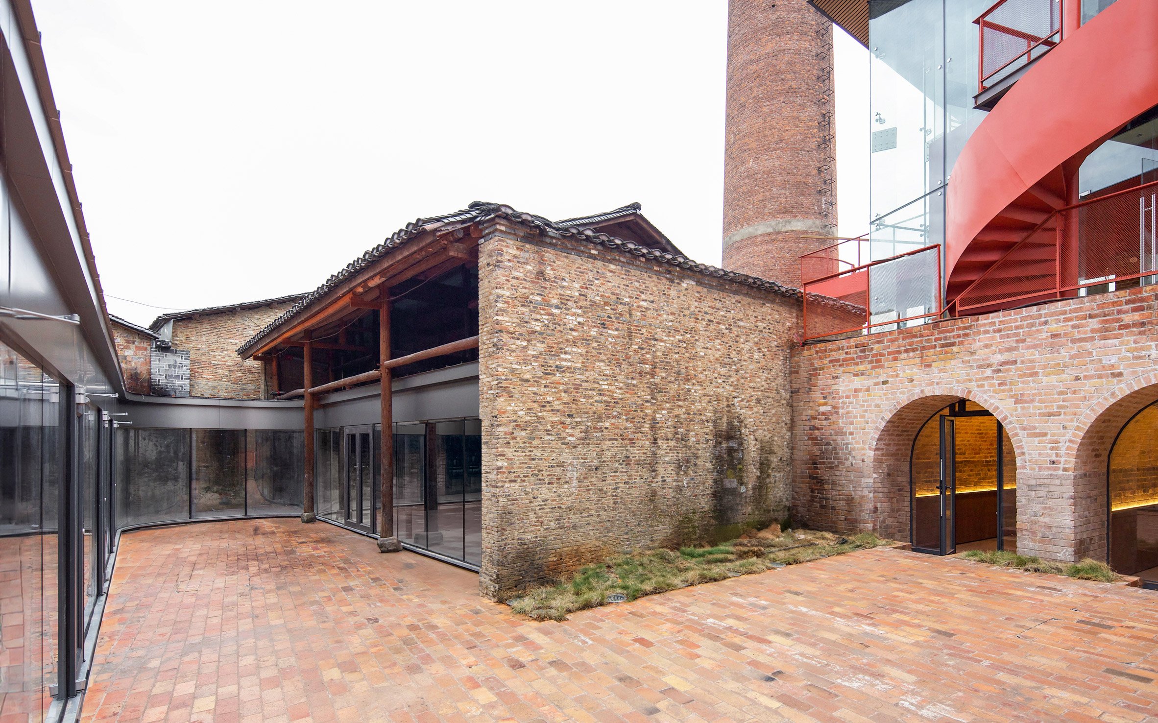 Restored buildings of Porcelain Factory Conversion by People's Architecture Office