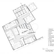 First floor plan Porcelain Factory Conversion by People's Architecture Office