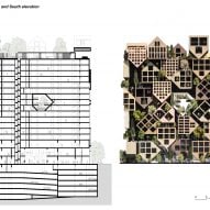 Section of Puzzle Tirana by NOA and Atelier4