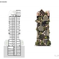 Section of Puzzle Tirana by NOA and Atelier4