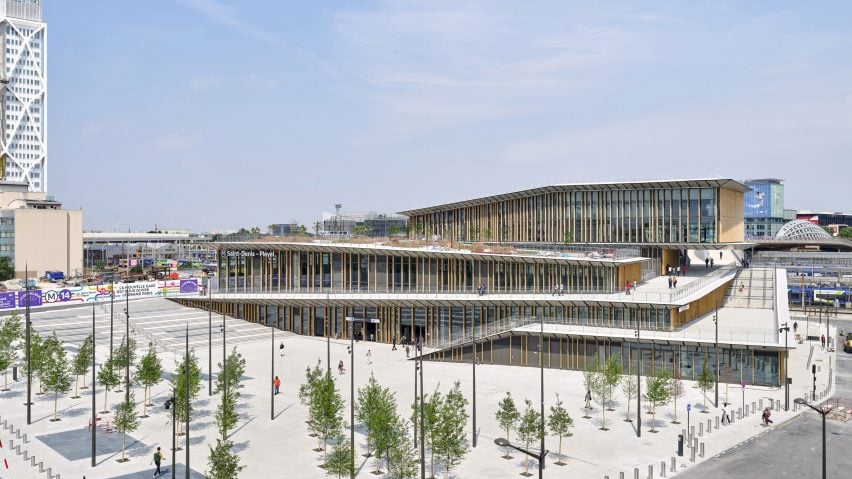 Saint Denis Pleyel station by Kengo Kuma