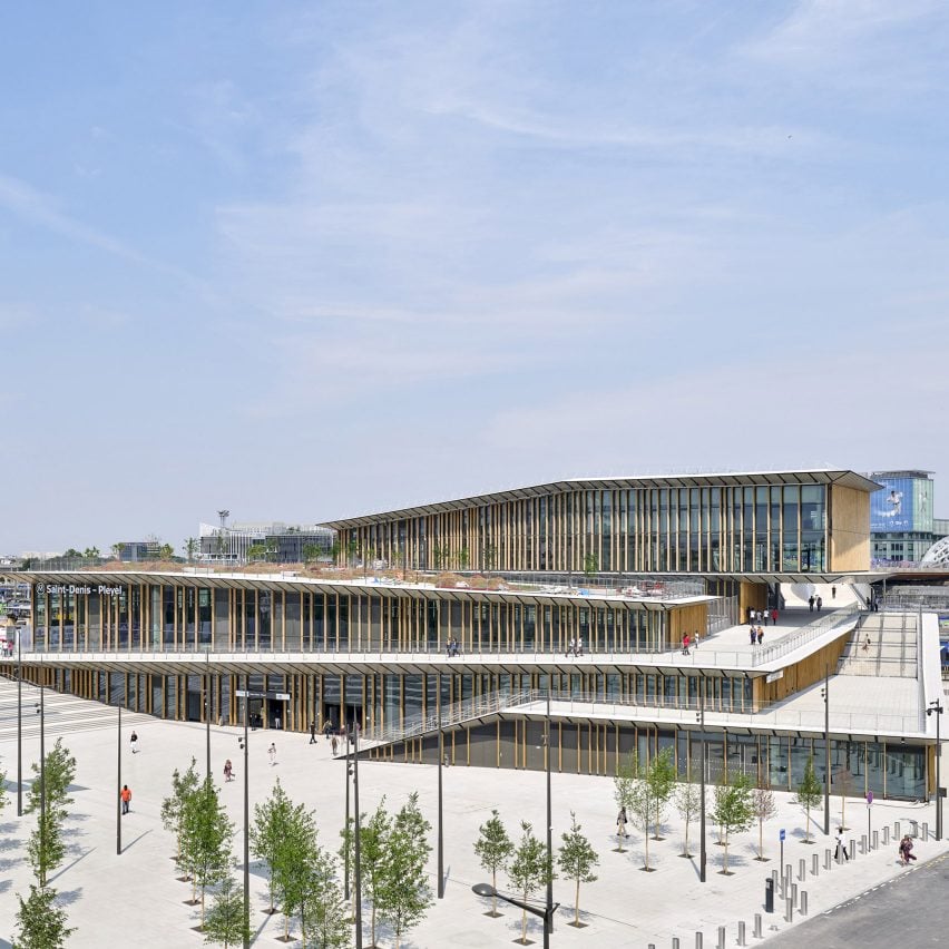 Saint Denis Pleyel station by Kengo Kuma