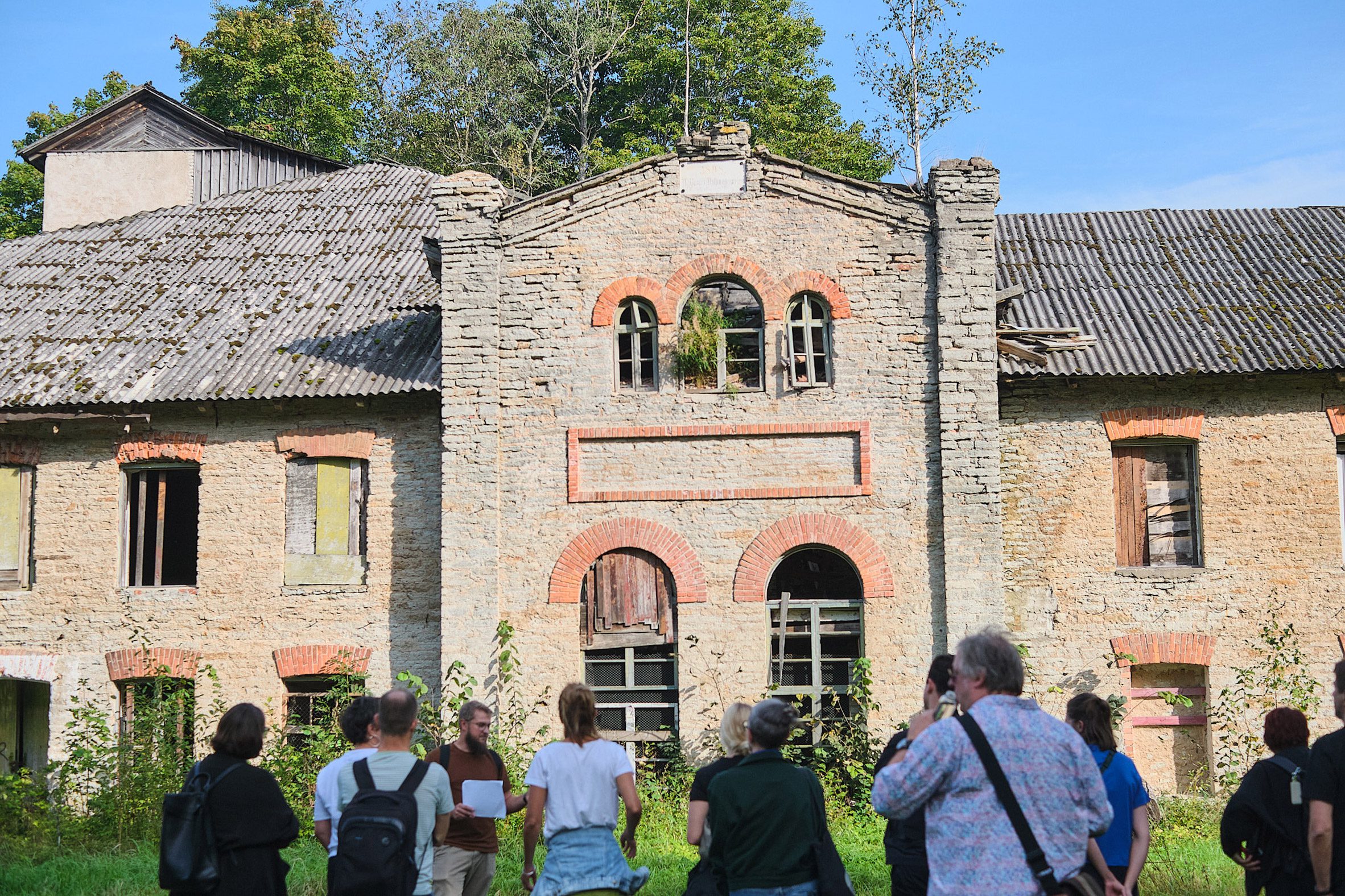 Abandoned brick building transformed as part of Smoties