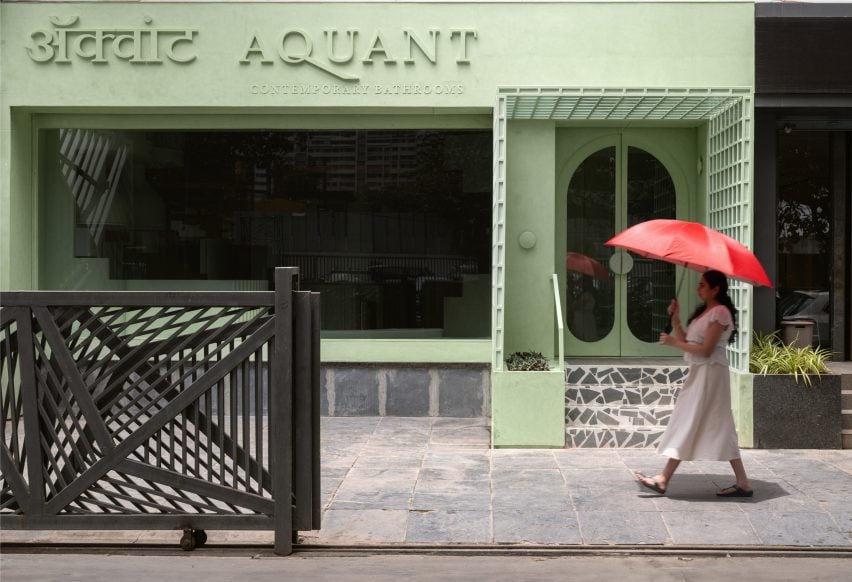 Facade of Sorbet, a bathware showroom in Mumbai by MuseLAB.