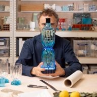 Thomas Heatherwick creates Bombay Sapphire bottle with cinched waist and "terrarium of sorts"