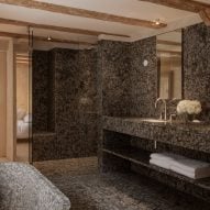 Grey granite bathroom