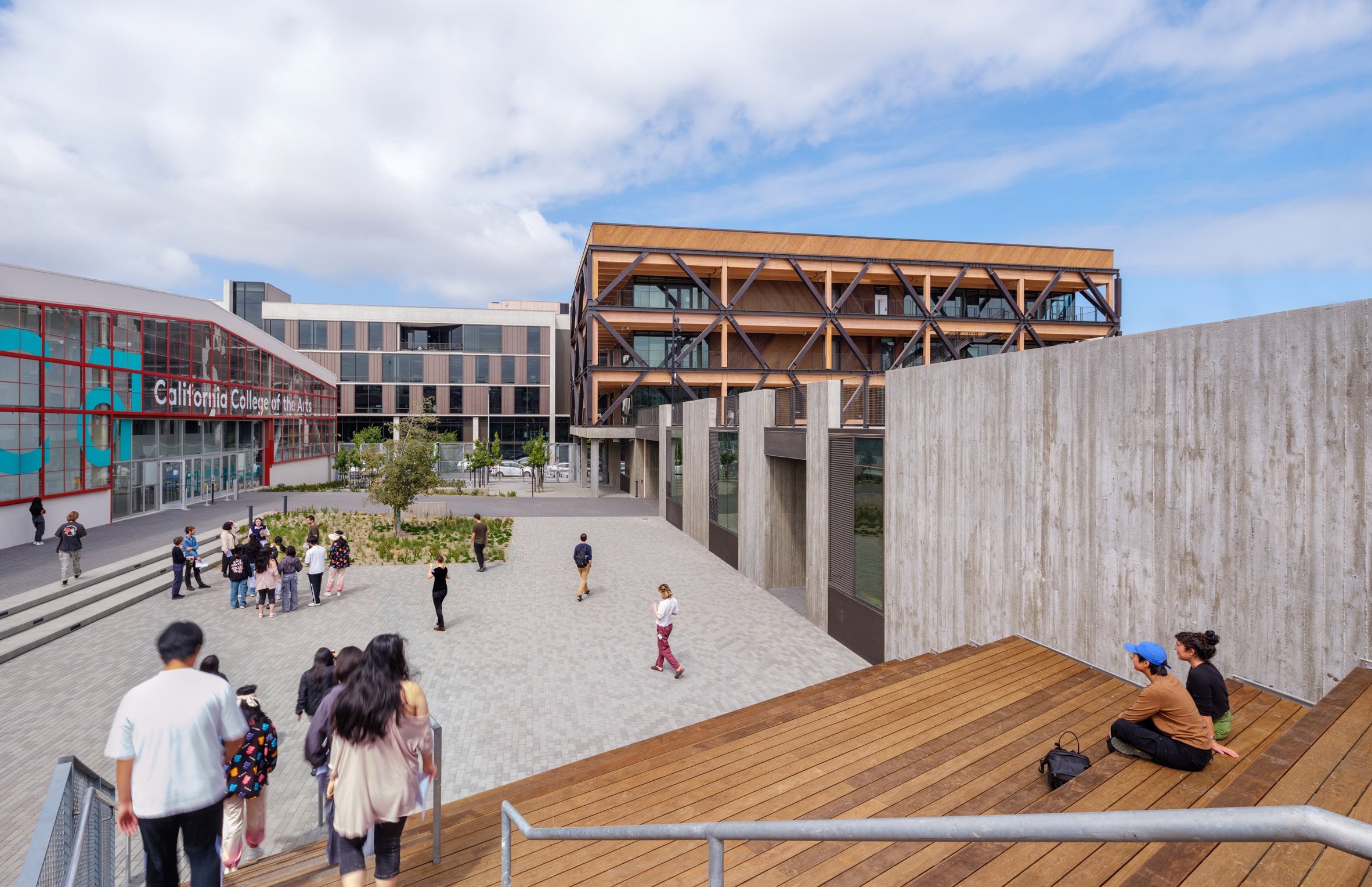 Wooden clad building