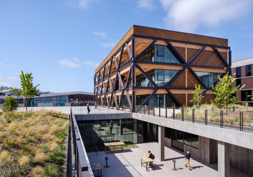 Wooden clad building