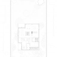 Plan of Patio House by Studio Okami Architecten