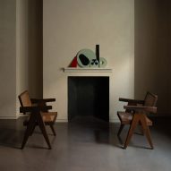 Original mid-century Chandigarh furniture exhibited in collector's London townhouse