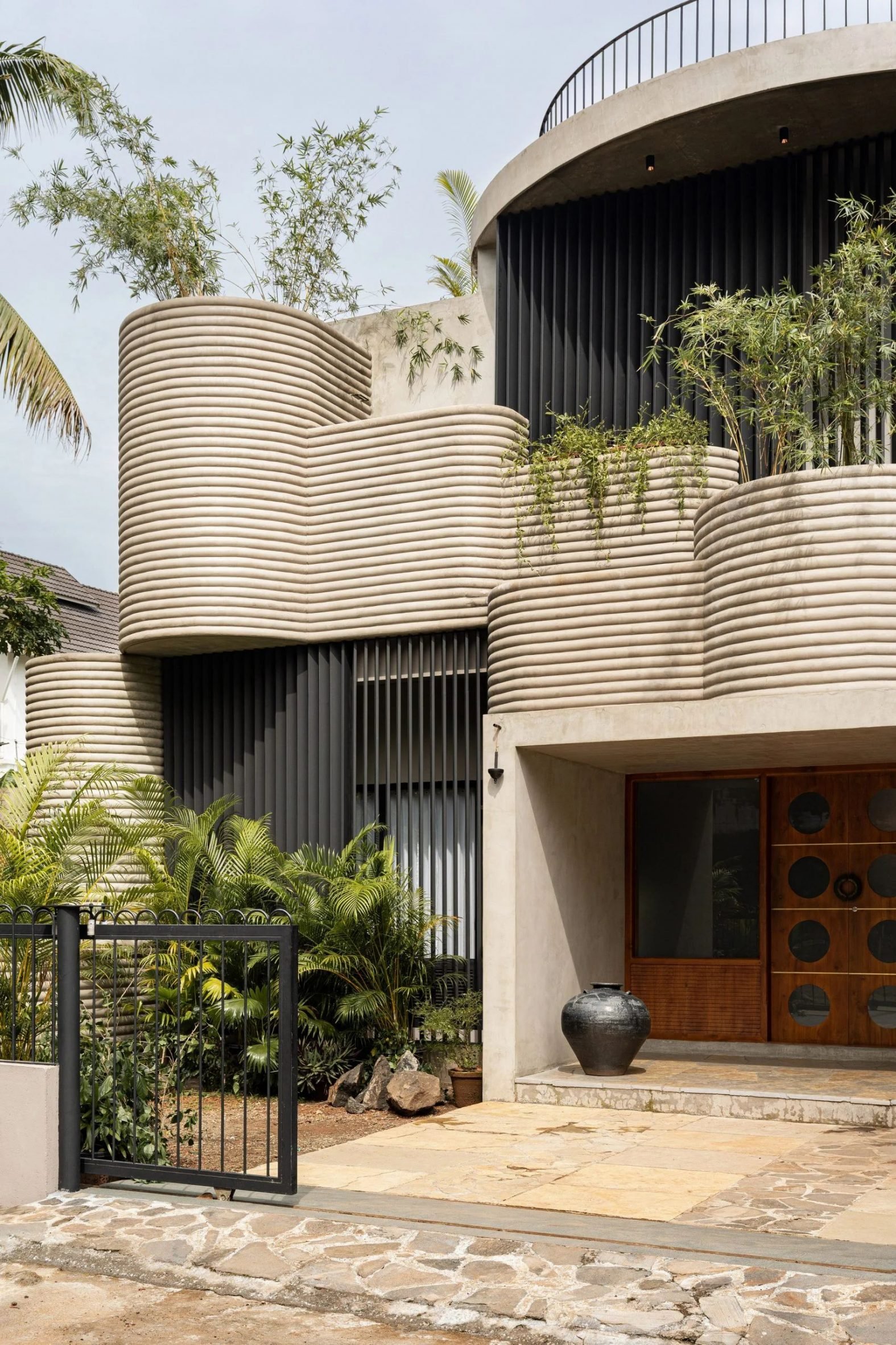 Indian house surrounded by plants