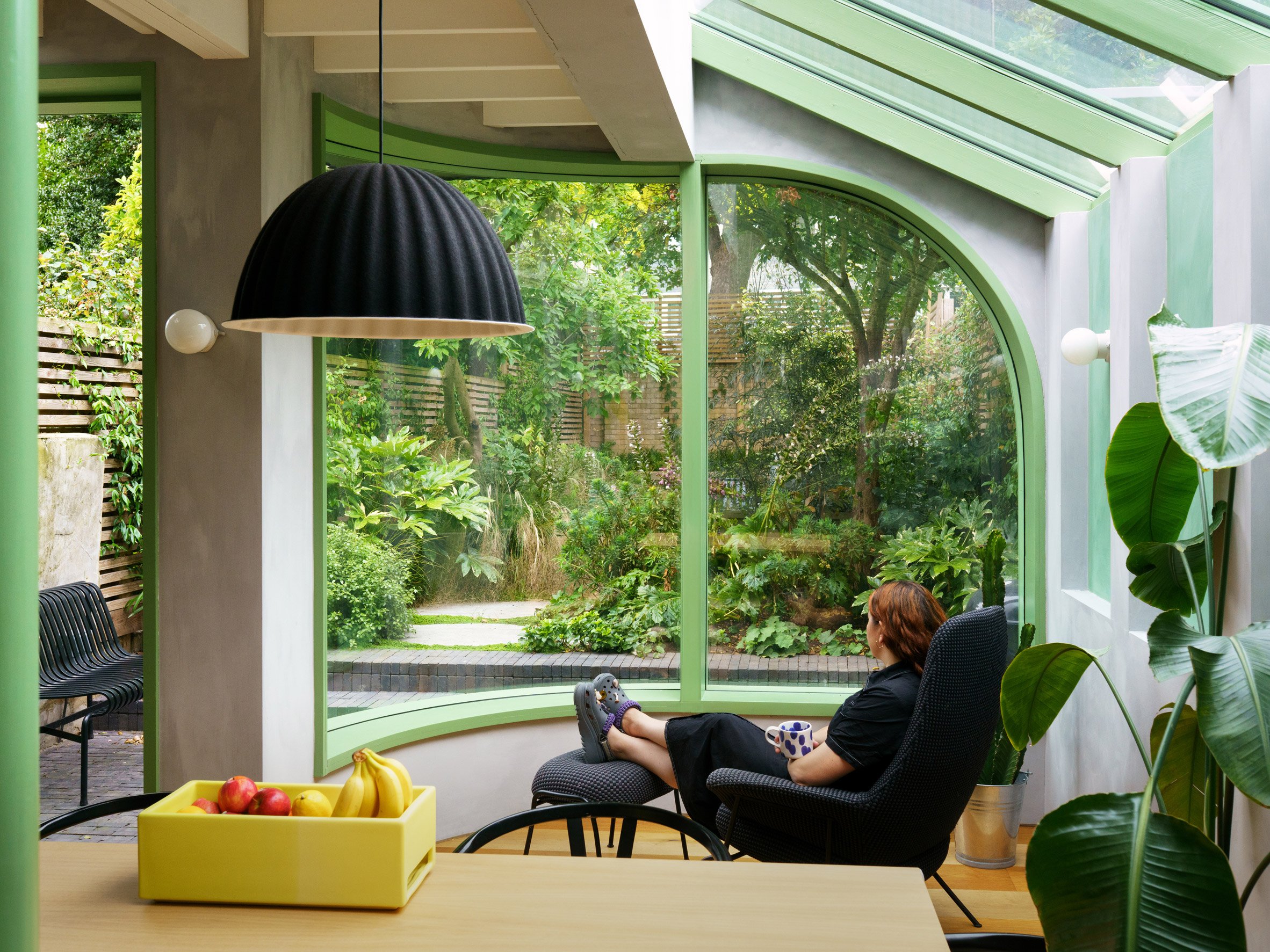 Curved window at Verdant House in London by CAN