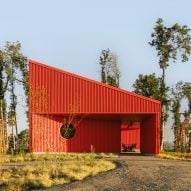 Waechter Architecture references red wine for cladding of Oregon winery