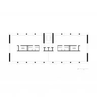 Second floor plan of the office building at Lyon Confluence by David Chipperfield Architects