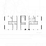 Ground floor plan of the office building at Lyon Confluence by David Chipperfield Architects