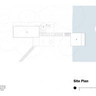 Cabin and Dock Site Plan Lakeside retreat by Miró Rivera Architects