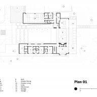 First Floor Plan Lakeside retreat by Miró Rivera Architects