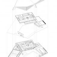 Axo of Alsterschwimmhalle by GMP Architekten