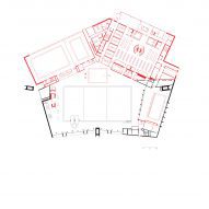 Plan of Alsterschwimmhalle by GMP Architekten