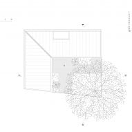 Plan of Tree Courtyard House by Ao-ft