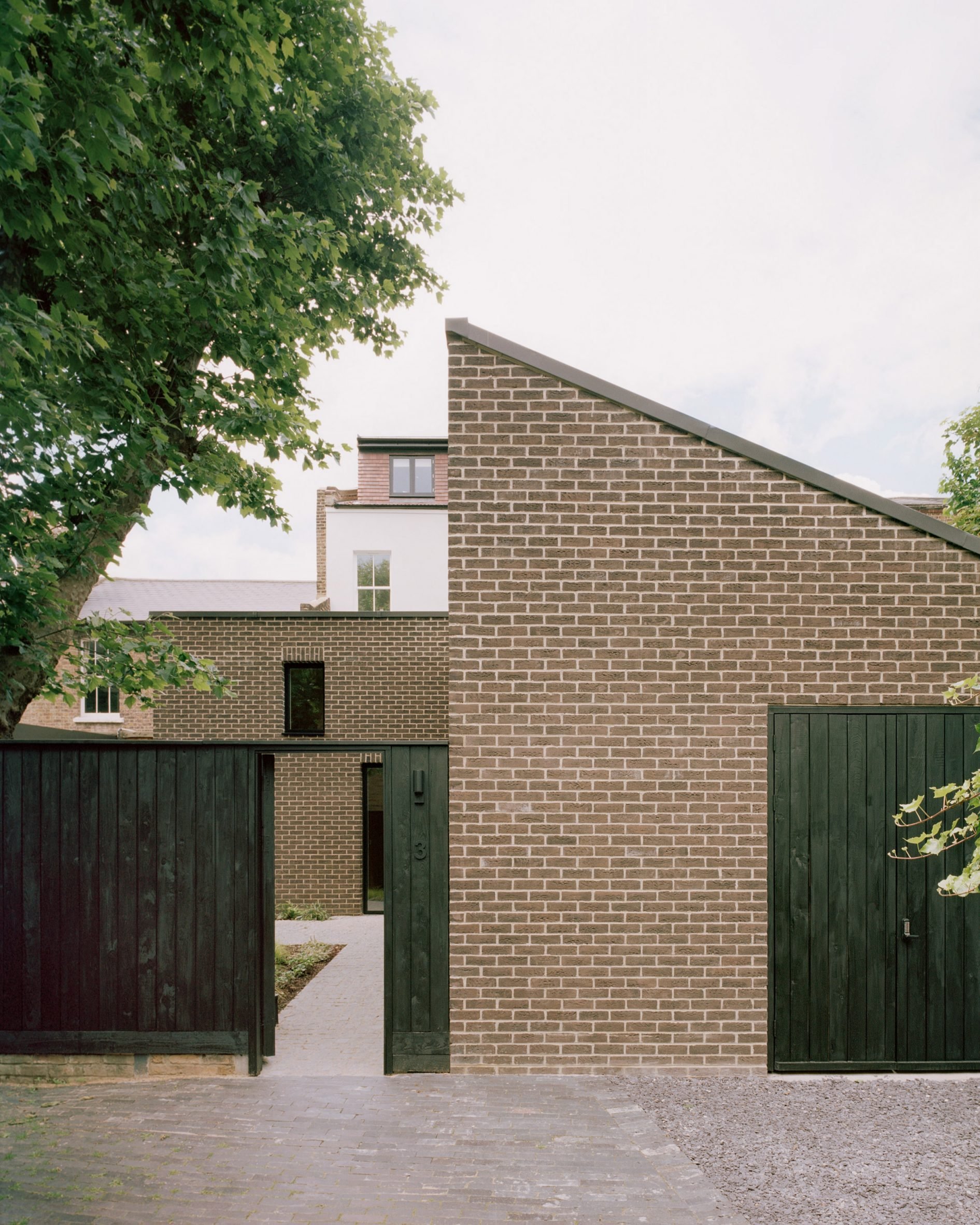 Exterior view of Tree Courtyard House in London