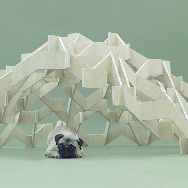 Kengo Kuma and Shigeru Ban unveil dog houses at Architecture for Dogs exhibition in Milan