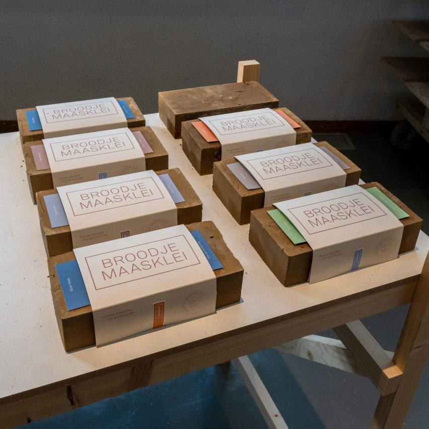 Meanderende Maas clay bricks by Atelier NL