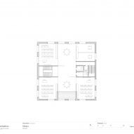 First floor plan of school in Au by Bernardo Bader Architekten