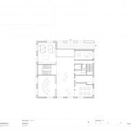 Ground floor plan of school in Au by Bernardo Bader Architekten