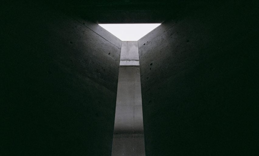 Skylight inside concrete building